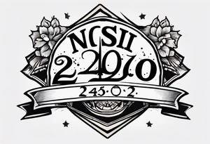 banner that says NSI CLASS 24020 tattoo idea