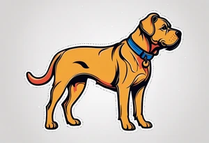 Dog with boxing gloves tattoo idea
