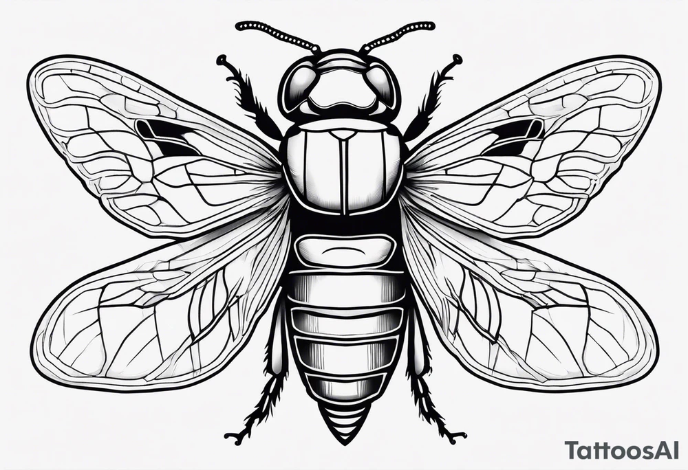 Full sleeve cicada tattoo idea