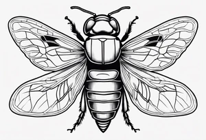 Full sleeve cicada tattoo idea
