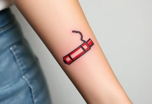 angry stick of dynamite tattoo idea
