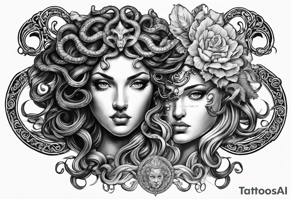 Medusa and the head of Perseo tattoo idea