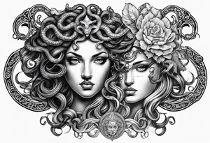 Medusa and the head of Perseo tattoo idea