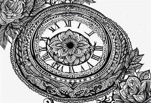 Elbow length lace glove tattoo idea