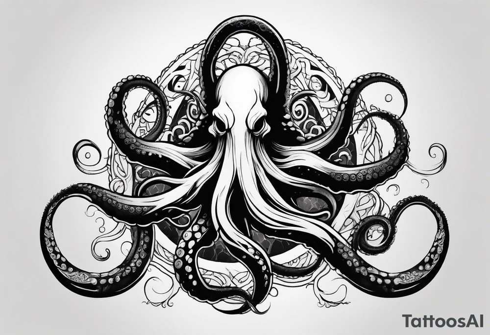 kraken with tentacles tattoo idea