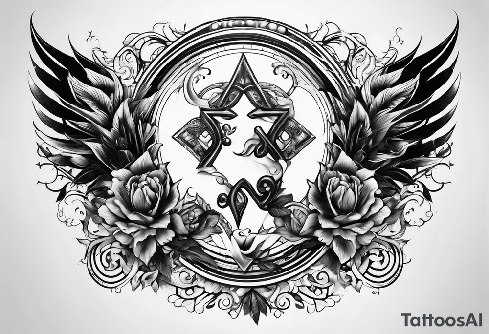 Gemini sign tattoo idea