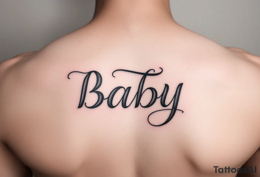 Initials baby tattoo idea