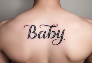 Initials baby tattoo idea