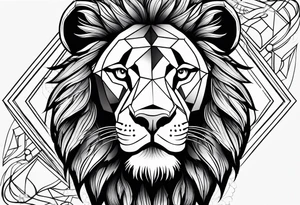 powerful lion tattoo idea