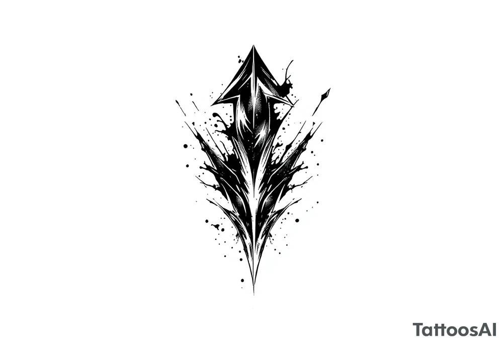 create an arrow that show down tattoo idea