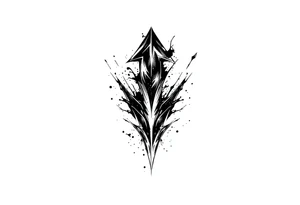 create an arrow that show down tattoo idea