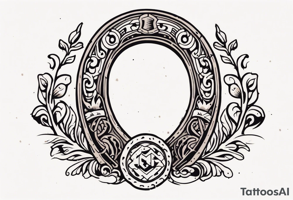 Horseshoe and mud tracks tattoo idea