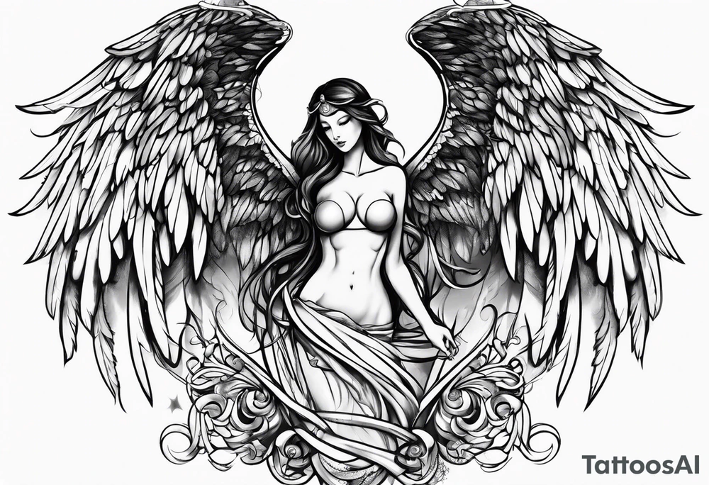Angel wings tattoo idea