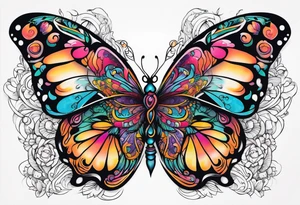 butterfly sleeve tattoo idea