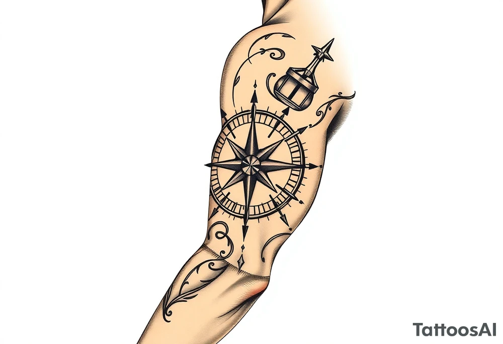 compass tattoo idea