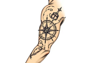 compass tattoo idea