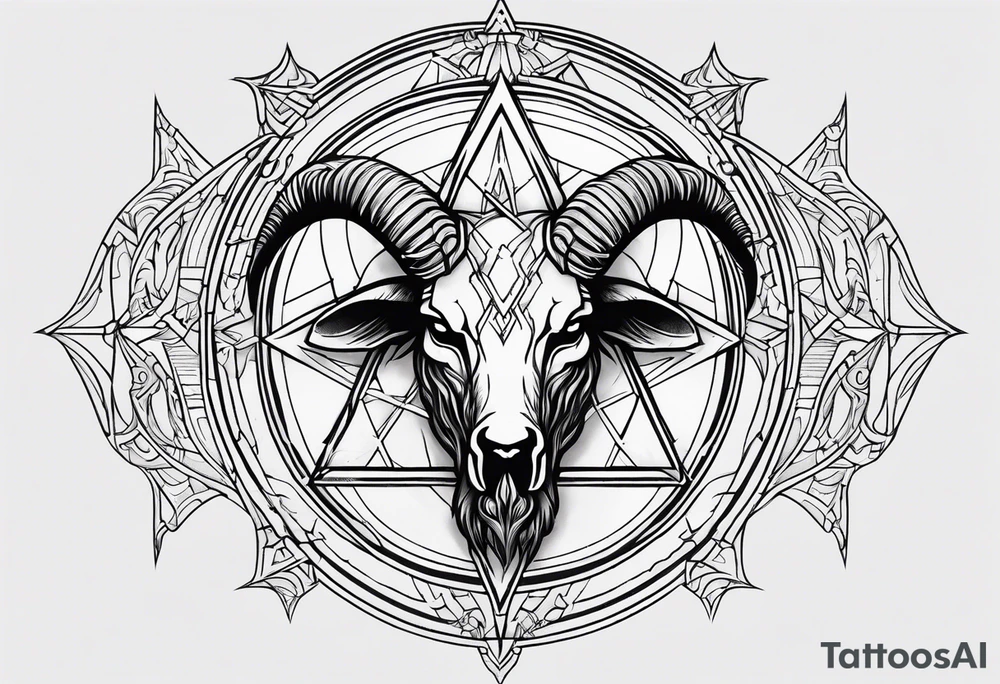 Dark, baphomet, dead tattoo idea