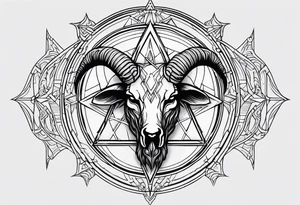 Dark, baphomet, dead tattoo idea