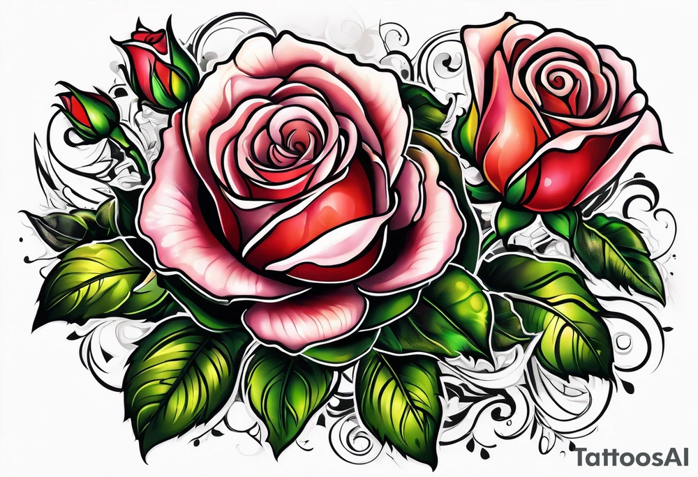 a beautiful rose tattoo idea