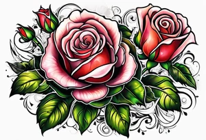 a beautiful rose tattoo idea