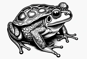 Toad with fur coat tattoo idea