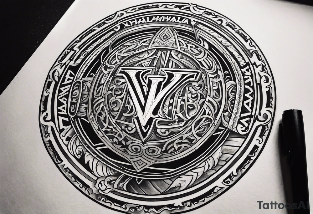 Valhalla shield tattoo idea