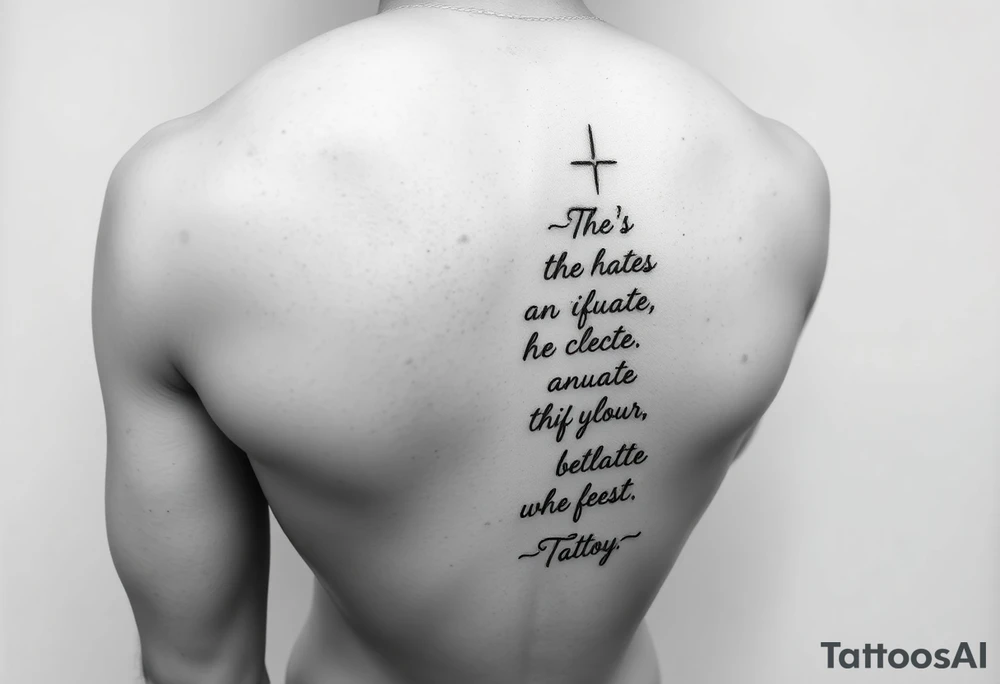 Leg tattoo down quote going down whole side of leg from thigh to ankle tattoo idea