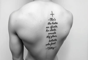 Leg tattoo down quote going down whole side of leg from thigh to ankle tattoo idea