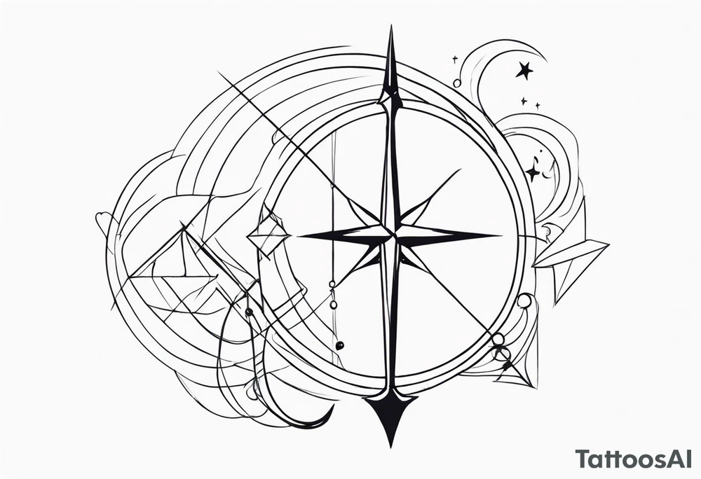 Sagittarius and cancer zodiac sign half sleeve tattoo idea