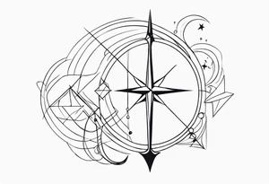 Sagittarius and cancer zodiac sign half sleeve tattoo idea