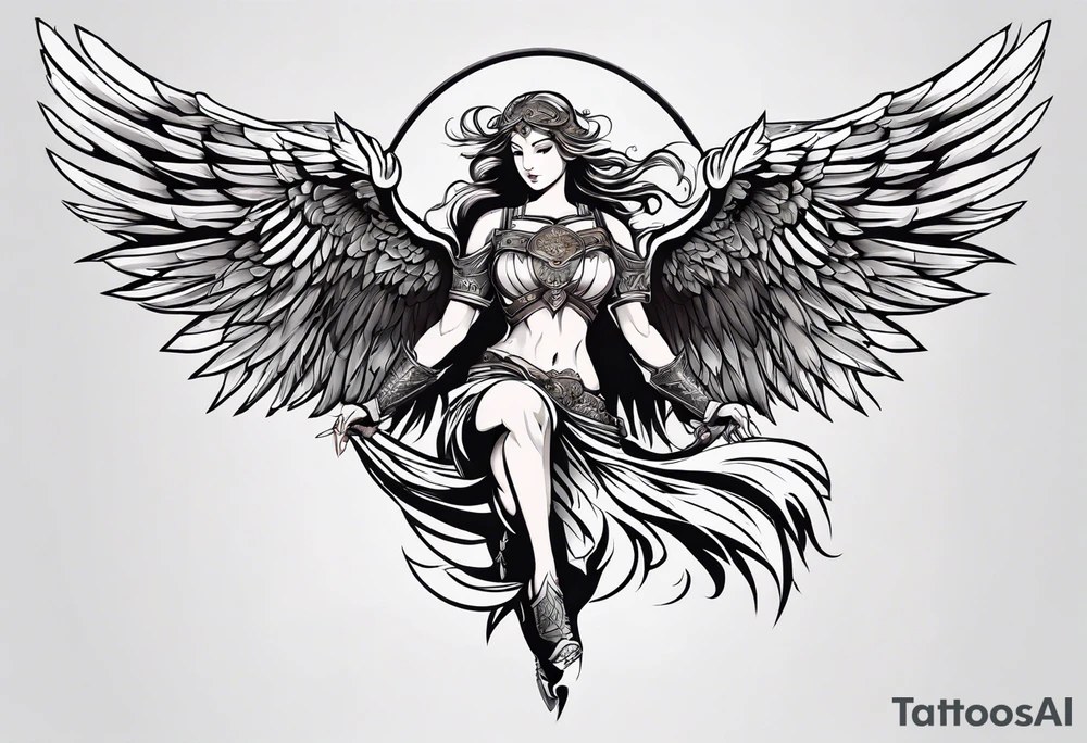Warrior Angel tattoo idea