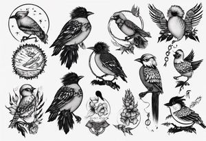 cibo matto pom pom album cover bird tattoo idea
