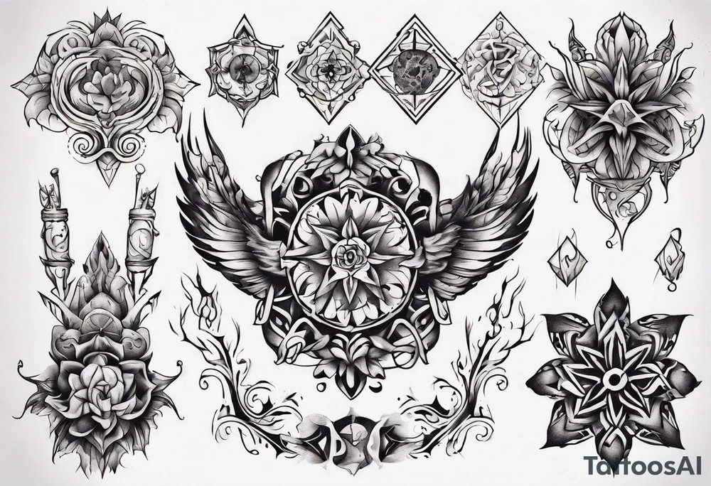 ornamental blackwork tattoo idea