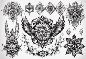 ornamental blackwork tattoo idea