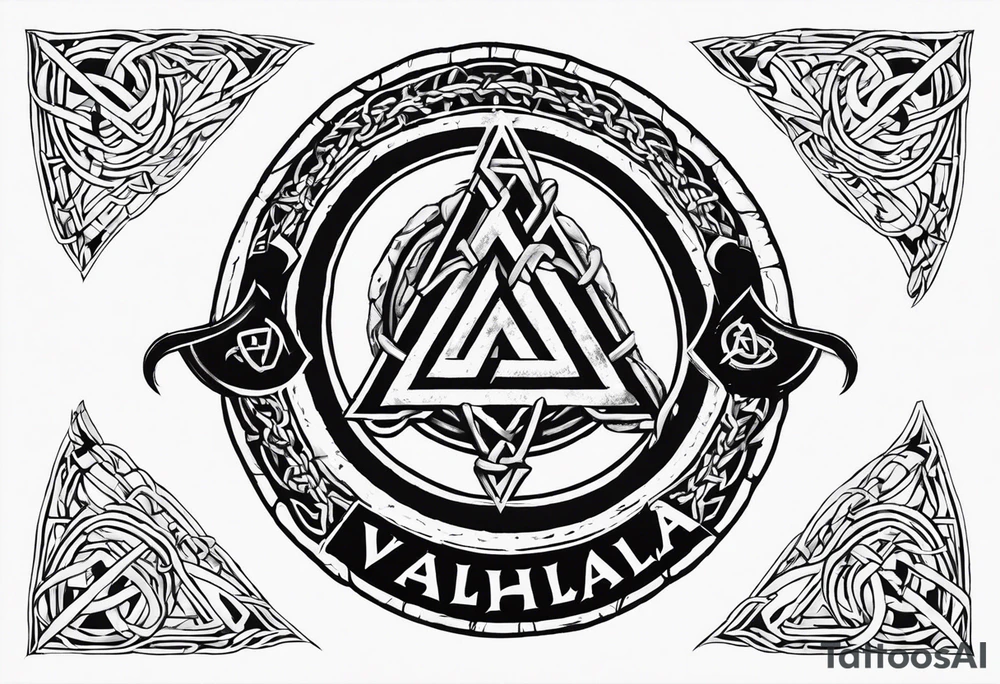 Valhalla round shield axe
Valknut barbed wire chains tattoo idea Valhalla round shield axe
Valknut barbed wire chains tattoo idea