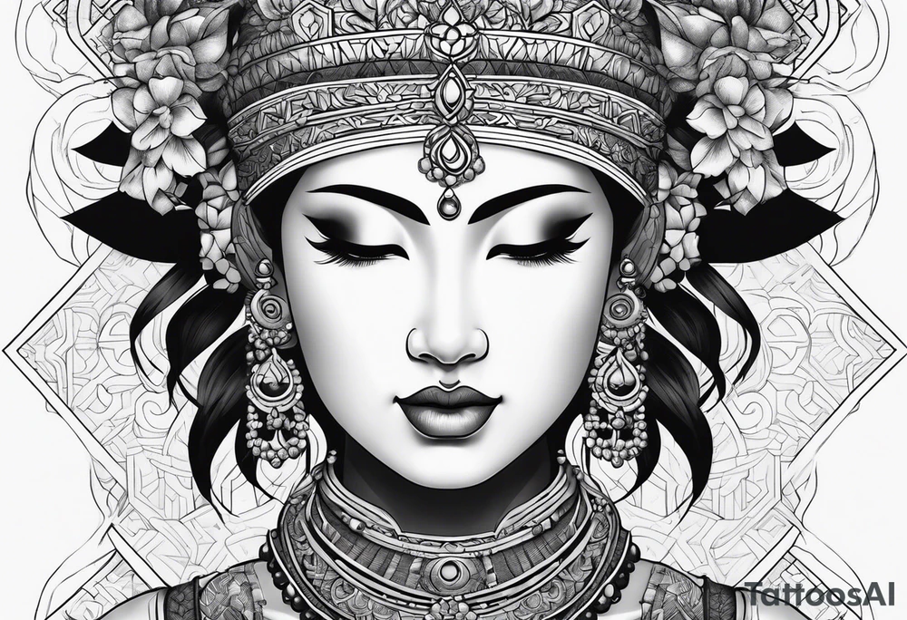 Bhudda girl tattoo idea