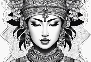 Bhudda girl tattoo idea