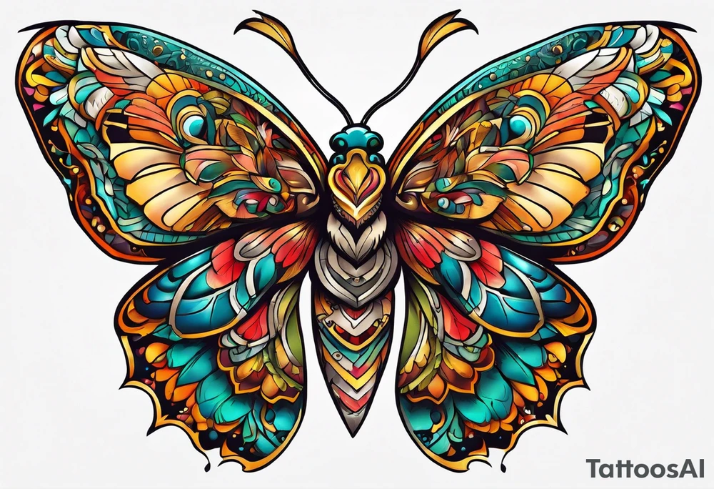 Moth in Mexico tattoo idea