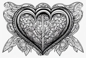 Heart made of rope tattoo idea