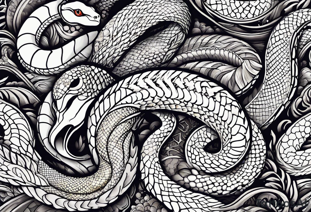 111, snakes, religious number of quote tattoo idea