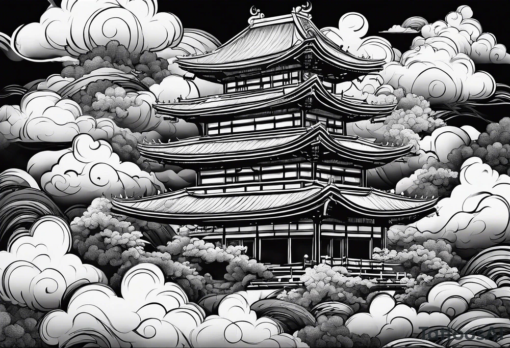 thick clouds neojapanese tattoo idea