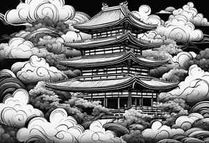 thick clouds neojapanese tattoo idea