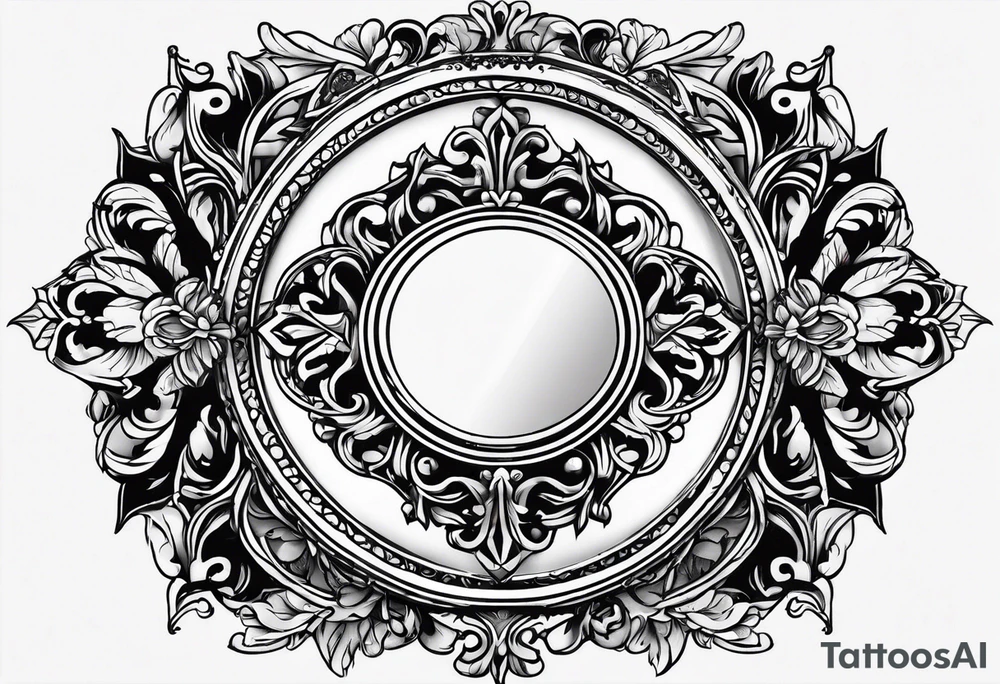 Gothic mirror tattoo idea