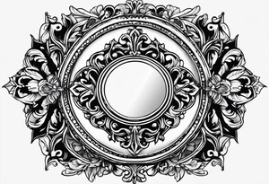 Gothic mirror tattoo idea