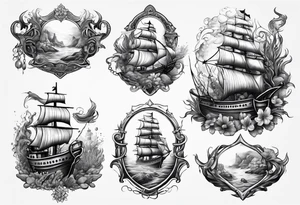 underwater treasure tattoo idea