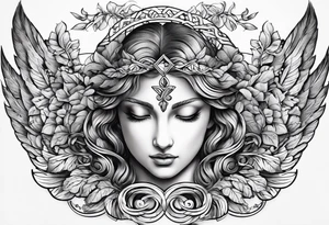 DNA helix 
leaf
cloud
angel wing tattoo idea