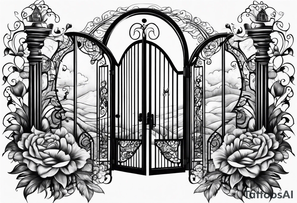 The world is yours gate tattoo idea