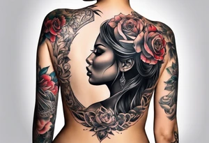 Full Back tattoo covering the whole back woman tattoo idea