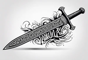 Valhalla sword viking warrior funeral tattoo idea