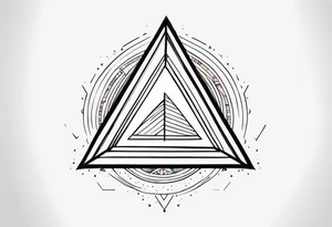 simple triangle tattoo idea